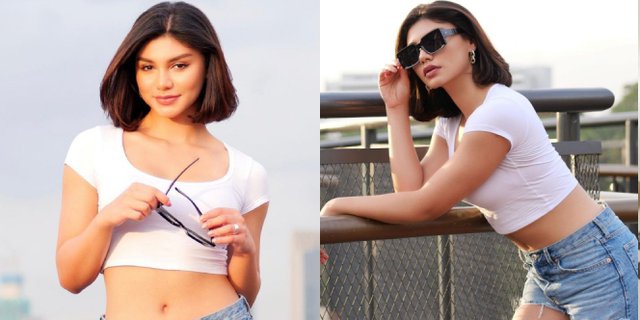 10 Potret Jihane Almira Pakai Crop Top Putih Pamer Perut Rata Dan Body