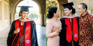 10 Potret Maudy Ayunda Wisuda S2 di Universitas Stanford, Cantik Banget Pakai Kebaya Merah!