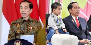 10 Potret Kebersamaan Jan Ethes Bareng Jokowi, Gemesin Banget!