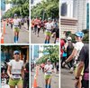 Foto Nia Ramadhani lari marathon