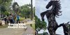 Kreatif Banget! Polisi Sulap Knalpot Brong Sitaan Jadi Karya Seni Patung Kuda