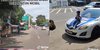 Cara Sederhana Ayah Bahagiakan Anaknya, Tunggu dan Cegat Mobil Polisi di Pinggir Jalan untuk Foto Bersama