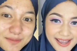 Wajah TikTokers Diejek 'Hancur Tanpa Makeup', Usai Dandan Flawless Auto-Mingkem