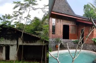 10 Transformasi Rumah Tua Reyot Disulap Jadi Pendopo Megah, Kolam Renangnya Keren Abis!