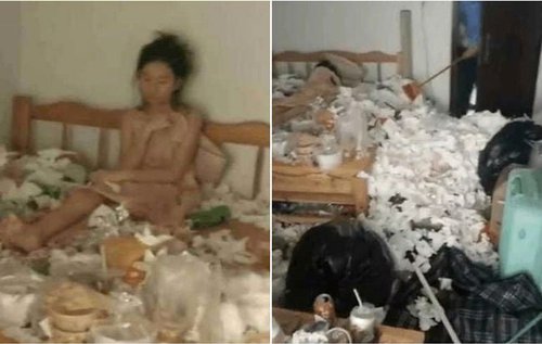  Perempuan di China duduk termangu karena patah asmara