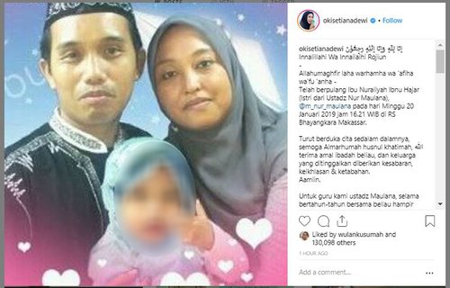  Istri Ustaz maulana meninggal