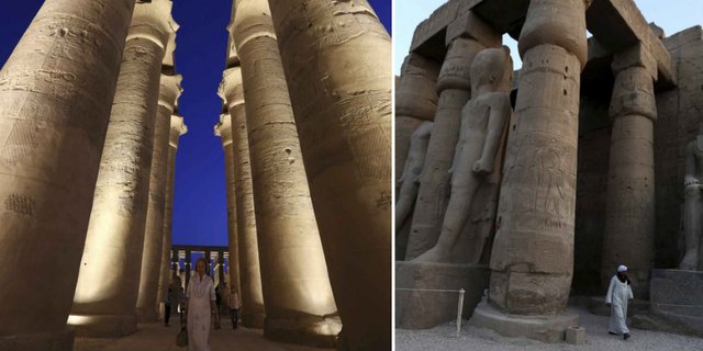 Foto Kemegahan Kuil Luxor, Peninggalan Firaun