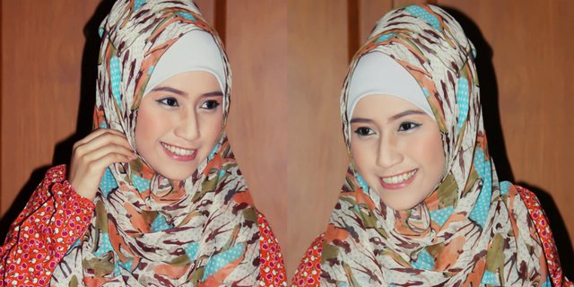 Gaya Hijab Cantik dengan Sentuhan Makeup Natural
