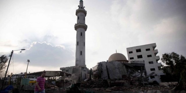 Masjid di Gaza Dibombardir Israel