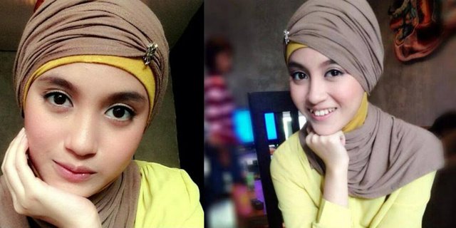 Berhijab, Nabilah `JKT48` Selfie Cantik di Kelas