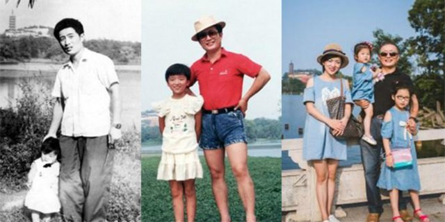 Ayah dan Anak Foto di Tempat yang Sama Selama 35 Tahun