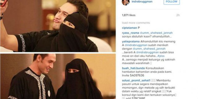 Mesra dengan Wanita Bercadar, Indra Bruggman Hebohkan Sosmed