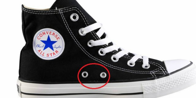 gaya tali sepatu converse high