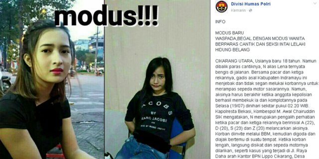 Fakta Mengejutkan Lena, Cewek Cantik Paling Ditakuti di Bekasi