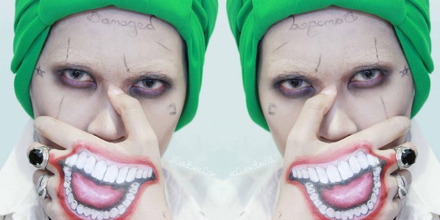 Allseebee: Tutorial Makeup Mirip 'Si Jahat' Joker