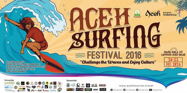 Aceh Surfing Festival 2016 Digelar di Pantai Kuala Cut Lampuuk