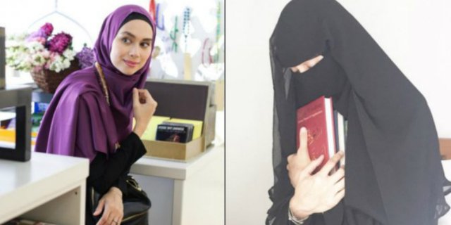 Hijrah Menggetarkan Hati Si Model Seksi, Kini Bercadar  Dream.co.id