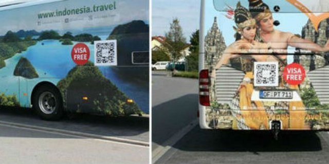 Keren! Bus Wonderful Indonesia Eksis di Jerman