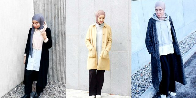 Kreasi Hoodie Sweater untuk Hijab Simpel yang Cantik
