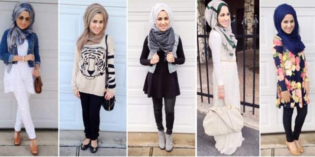 Outfit Saat Memakai Baju Dongker Dan Hijab Warna Merah Maroon