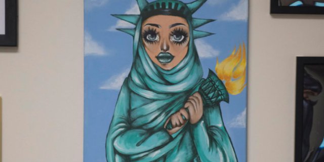Lukisan Patung Liberty Berjilbab Tuai Kontroversi
