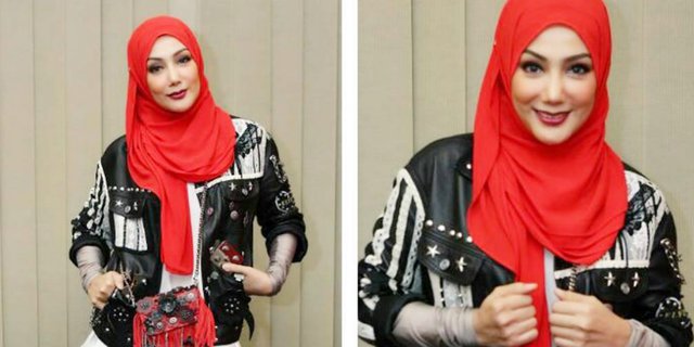 Intip Simpelnya Gaya Hijab Mantan Istri dari Suami Bella