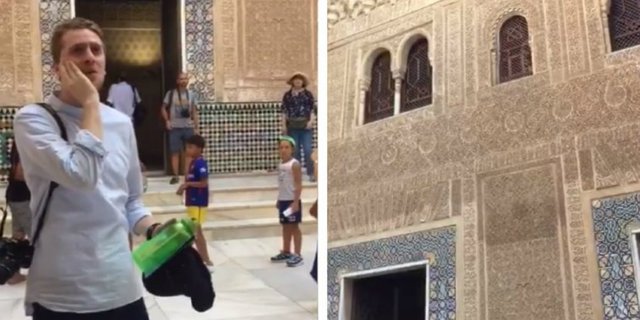 MasyaAllah, Pria Ini Lantunkan Azan di Istana Alhambra Spanyol
