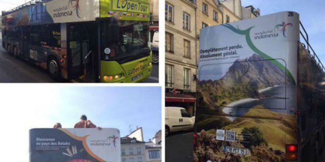 Wow! Bus-bus Wonderful Indonesia Kembali Hiasi Kota Paris