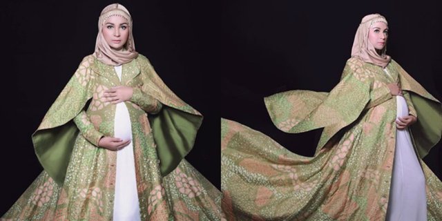 Lakukan Foto Maternity, Artis Hijab Ini Tak Pamer Perut