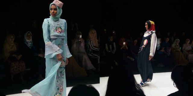Tiga Desainer Hijab Hadirkan Nuansa Langit Biru