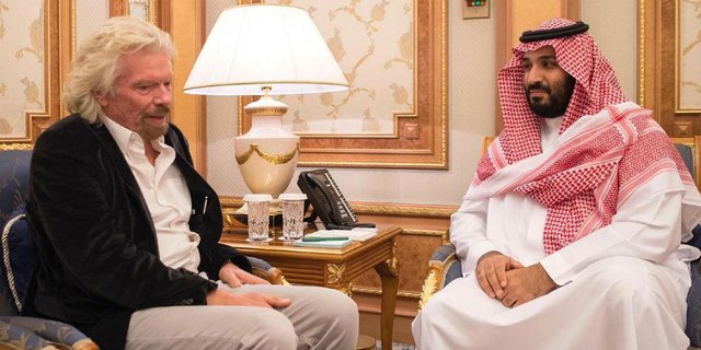 Saudi Tanam $1 Miliar di 'Travel Luar Angkasa' Richard Branson