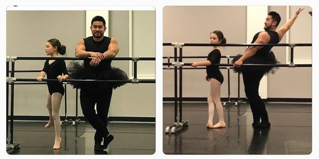 Menari Balet Bersama Sang Putri, Ayah Ini Bikin 'Meleleh' 