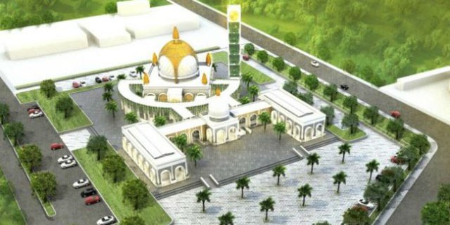 Masjid Megah Nan Cantik Ini Bakal Jadi Ikon Baru Kota Gresik