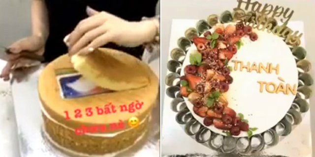 Bikin Kue Ultah Kejutan, Kekasih Kegirangan Lihat `Dalamannya`