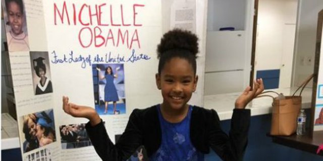 Bocah Perempuan Ini dapat Nilai A+ dari Michelle Obama