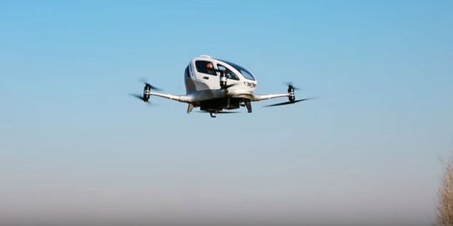 Drone Berpenumpang Pertama di Dunia Sudah Mengudara di China