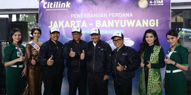 Menpar Lepas Penerbangan Perdana Citilink Jakarta-Banyuwangi