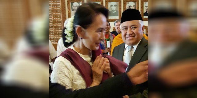 Din Syamsuddin Beri Surat Pesan Tokoh Dunia, Ini Jawab Suu Kyi
