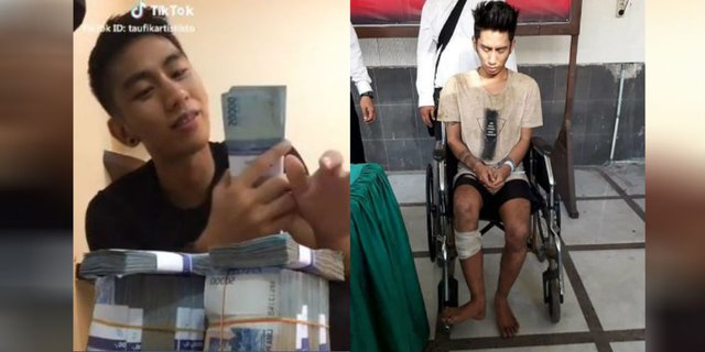 Pamer Setumpuk Uang Curian di TikTok, Pemuda Manado Dibekuk