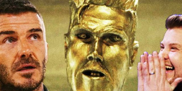 Patungnya Berwajah Absurd, Lihat Ekspresi Kocak David Beckham Jadi Korban Prank