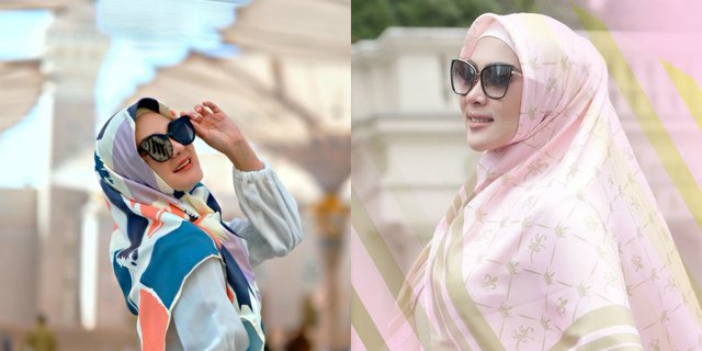Adu Gaya Luna Maya VS Syahrini dengan Hijab