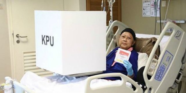 Annisa Pohan Terenyuh Lihat Ani Yudhoyono Tetap Nyoblos Meski Terbaring di Kasur