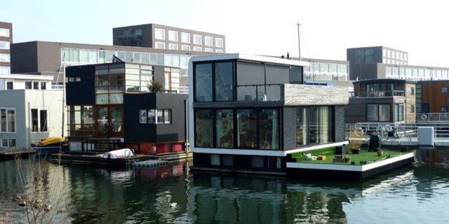 Amsterdam Kembangkan Perumahan di Atas Air