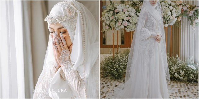 Intip Inspirasi Gaun Pengantin Syar'i Artis 