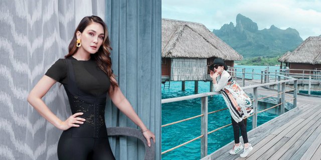 Adu Gaya Syahrini dan Luna Maya Pakai Sepatu Mirip