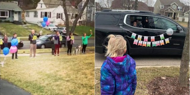 Rayakan Ulang Tahun Bocah Saat Social Distancing, Tetangga Bikin Parade Mobil