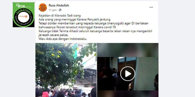 Viral Video Keluarga PDP Mengklaim 'Disogok' Pihak RS di Manado, Ini Faktanya
