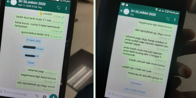 Guru Beri Tugas via WhatsApp, Siswa Ramai-ramai Left Group