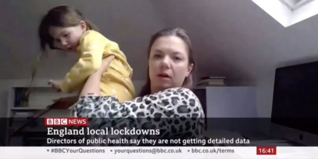 Diinterupsi Putrinya Saat Wawancara Live, Reaksi Ibu Ini Bikin Salut