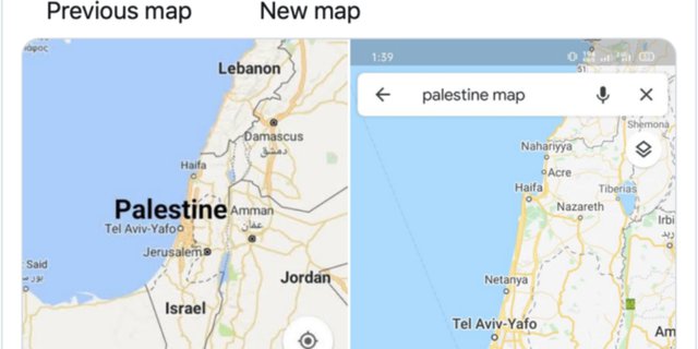 Heboh Netizen Arab Tuntut Lagi Peta Palestina Muncul di Google Maps